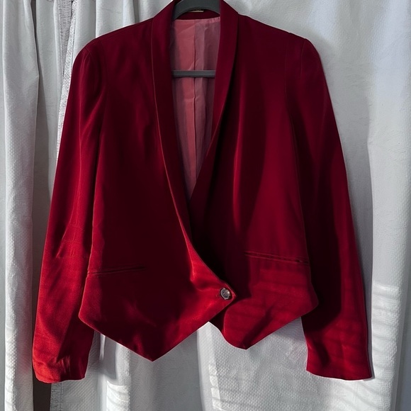 Rebecca Minkoff Silk Jacket in Orange and Pink size Medium - Picture 4 of 15